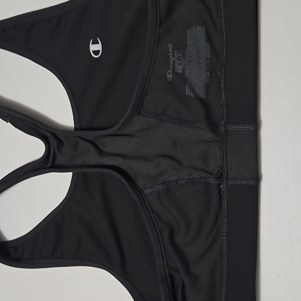 Champion Women's Black Padless Support Sports Bra Size L - Picture 7 of 9